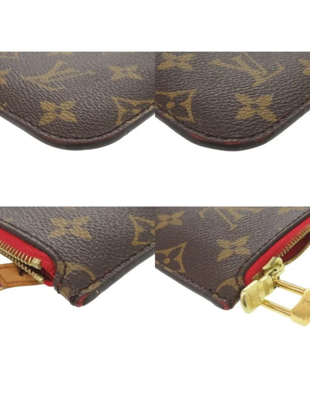 Louis Vuitton Neverfull Pouch MM Monogram Cerise